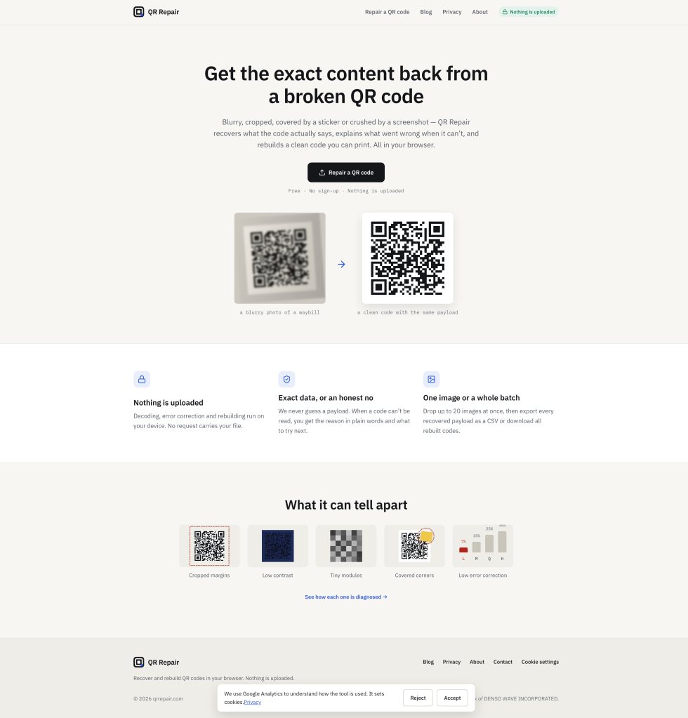 QR Repair 截图 1